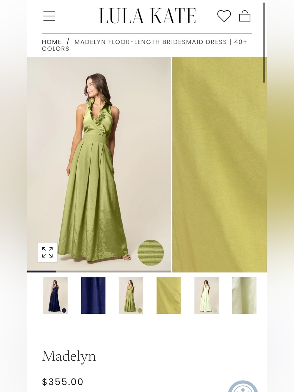 Lula Kate Madelyn Ruffled Halter Maxi Dress - Chartreuse Green